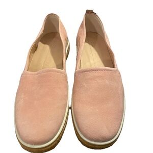 Ecco Crepetray Loafers Womens US 8 Pink Nubuck Slip On Round Toe Casual new nobx